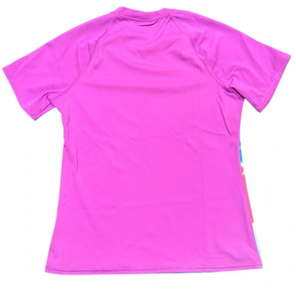 Land’s End Girls Rashguard Short Sleeve Toe Dye Girl’s Size 14 L